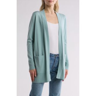 Nordstrom Open Front Cardigan in Teal Mist at Nordstrom Rack, Size X-Small