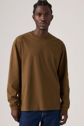 Levi's Long Sleeve Workwear Tee - Hombre - 2XL - Marr&oacute;n / Desert Palm