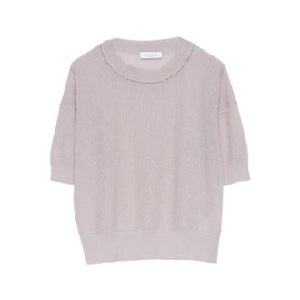 Fabiana Filippi Rondgebreide kleding - Dames - Ronde hals truien - Roze - XL - Truien & Vesten