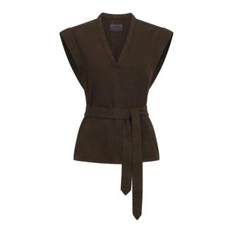 Christophe Lemaire Blouses, female, Brown, Size: 2XS Chasuble Top