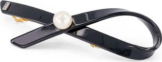 Alexandre de Paris Lutece acetate and pearl barette in Black at Nordstrom