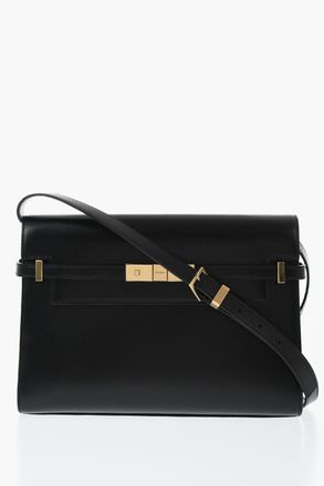Saint Laurent Leather Shoulder Bag with Magnetic Closure Saint Laurent
