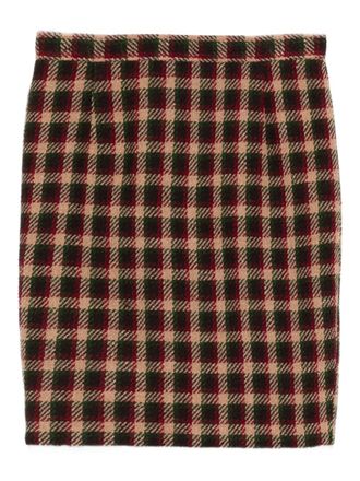 Valentino 1908s checked skirt - Neutrals