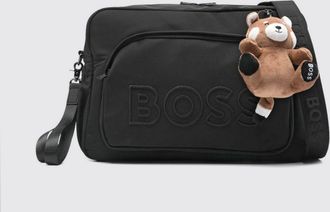 HUGO BOSS Diaper bag in nylon con logo ricamato