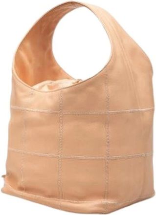 Chanel Bolso Cubo Pre-owned de Piel Cosida - Pre-owned - Mujer - Beige - ONE SIZE