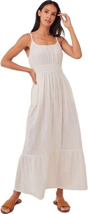Pact Organic Cotton Coastal Double Gauze Cami Maxi Dress in Sea Salt at Nordstrom, Size Medium