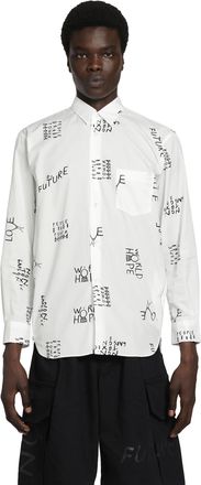 Comme Des Gar&ccedil;ons Slogan Shirt