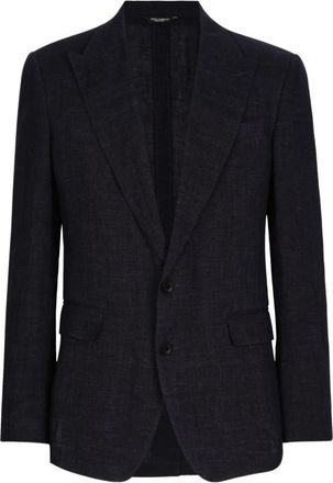 Dolce & Gabbana Blazer - Heren - Blazers - Blauw - L - Katoen - Jassen