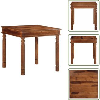 vidaXL Tavolo da pranzo interno - vidaXL Tavolo da Pranzo 80x80x77 cm Legno Massello di Acacia - Tavolo da pranzo in legno massello