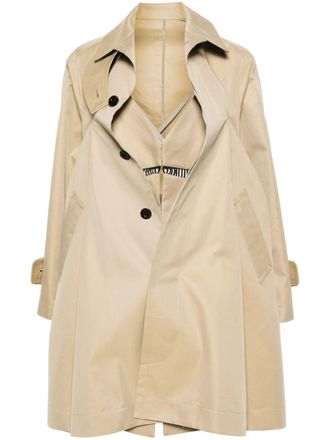 sacai Trench plissettato - Toni neutri