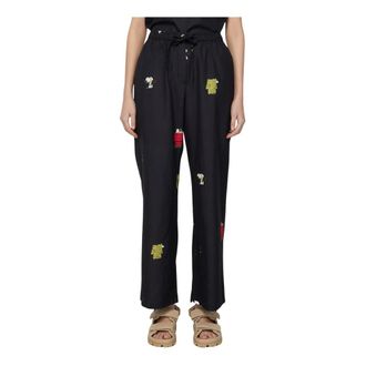 Soulland Roberta Trousers - female - Soulland - Wide Trousers - Black - XS - Trousers