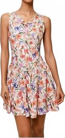 Hutch Roma Mini Dress In White Tropical Garden