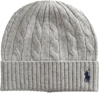 Polo Ralph Lauren Berretto in maglia a trecce - Grigio