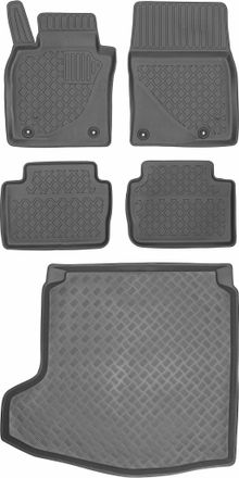 OEM Mazda 3 Iv Sed&aacute;n De 2019 - Juego De Alfombrillas Para Coche + Alfombrilla Para Maletero