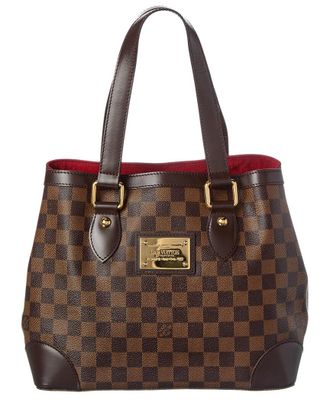 Louis Vuitton Brown Damier Ebene Coated Canvas Hampstead Pm (Authentic Pre-Loved)