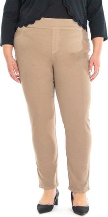 Nina Leonard Denim Pants in Mink/Black at Nordstrom Rack, Size 1X
