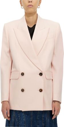 Alexander McQueen Light Pink Peaked Lapel Blazer