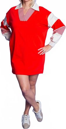 She + Sky Sky Dress In Orange