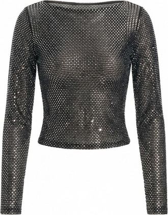 Self Portrait Rhinestone Top