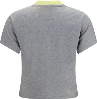 Versace Logo-Print Cotton T-Shirt - Gray