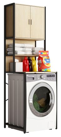 ebuy24 Vcm Gabinete De Superestructura Met&aacute;lica Lavadora Dimensiones:. 189 X W. 64 X D. 48 Cm Partes Laterales Hechas De Metal Cuerpo Y Pared Trasera De Made