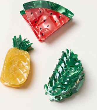 Fat Face FatFace Multi 3 Pack Tropical Claw Clips