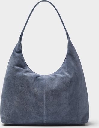 Simons Womens Minimalist suede hobo bag Exclusive collection from Italy
