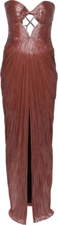 Maria Lucia Hohan Cut-out Pliss&eacute; Maxi Dress