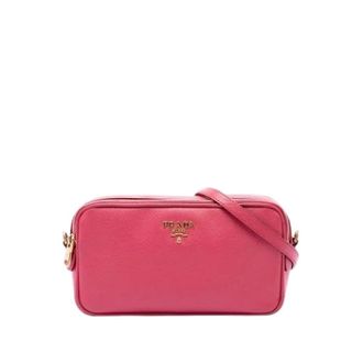 Prada Pre-owned Crossbody Bag - Dames - Pre-owned - Roze - Maat: ONE Size Leer