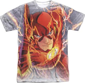 Gildan Justice League of America Barrys Back Short Sleeve Adult Poly Crew Tee / T-Shirt