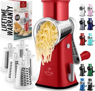 Zulay Kitchen 5 Blade Rotary Cheese Grater with Reinforced Suction