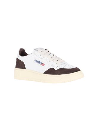 Autry Leather & Suede Colorblock Sneaker - White