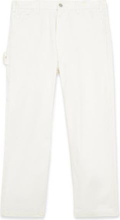 Fortela Allen Cotton Twill Workwear Trousers in White at Nordstrom, Size 35 Eu