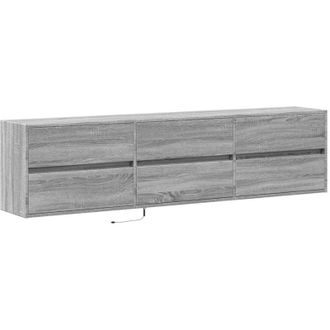 vidaXL Vidaxl - Mueble De Tv De Pared Con Led Gris Sonoma 180x31x45 Cm