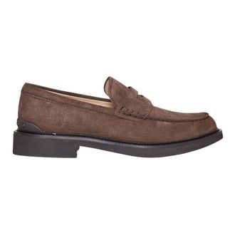 Tod's Brown Suede Loafer Shoes - male - Tods - Loafers - Brown - 9 1/2 UK - Shoes