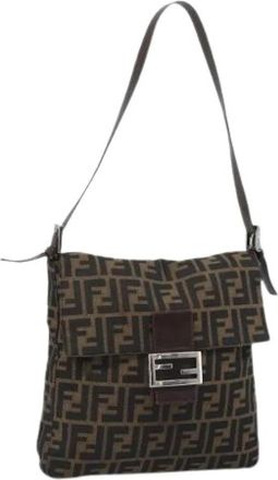 Fendi Pre-owned Zucca Canvas Shoulder Bag - Dames - Vintage Schoudertas - Zwart - ONE Size - Leer - Vintage