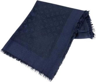 Louis Vuitton Pre-owned Scarves, female, Blue, Size: ONE SIZE Pre-owned Shawl