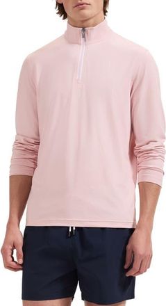 Bugatchi M&eacute;lange Quarter Zip Pullover in Pink at Nordstrom, Size Xx-Large