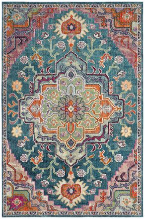 Safavieh Alfombra azul/rosa 152 x 244 cm