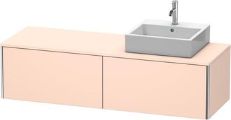 Duravit Mueble De Pared Duravit Xsquare 160,0 X 54,8 Cm, 2 Cajones, Color (frente/cuerpo): Albaricoque Perla Seda Laca Mate - Xs4904r2020
