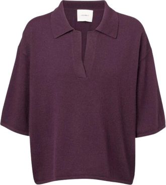 Lisa Yang Truien & Vesten, Dames, Paars, M, Blauw T-shirt