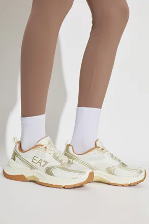 Emporio Armani Sports Shoes With Logo, Womens, White