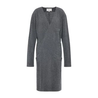 Maison Margiela Wrap Cardigan - Dames - Vesten - Grijs - S - Wol - Truien & Vesten