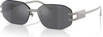 Versace Ve 2274 10016G Zonnebrillen - Dames - Zonnebrillen - Grijs - 58 MM - Accessoires