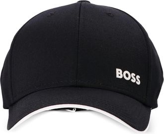 BOSS logo cap - men - Cotton - One Size - Black