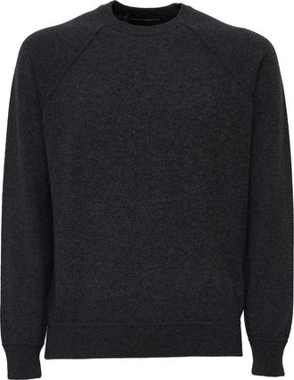 FILIPPO DE LAURENTIIS Wool Cashmere Raglan Sleeve Crewneck Sweater