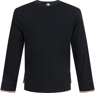 Thom Browne Buttoned Merino Wool Sweater - Black