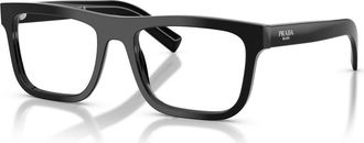 Prada 53mm Rectangle optical glasses in Black at Nordstrom