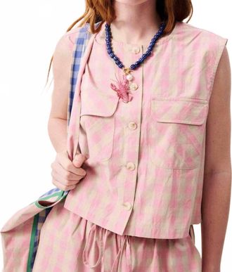 FRNCH Aurora Vest In Pink