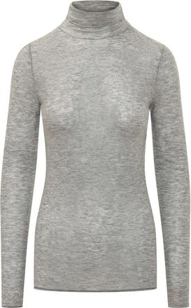 Pinko Moss Maglia Ultraf - Dames - Coltruien - Grijs - S - Wol - Truien & Vesten
